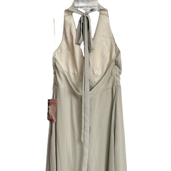 Birdy Grey Moni Convertible Maxi Dress Size M Dove Grey Bridesmaid Gown Fairy - Picture 11 of 13